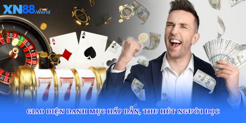Giao diện danh mục hấp dẫn, thu hút người đọc